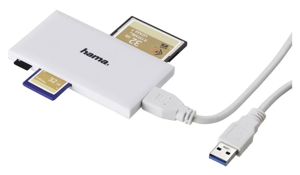 Hama 181017 USB 3.2 Gen 1 (3.1 Gen 1) Multi-Kartenleser MS Duo, MS PRO Duo, MS - Bild 3 von 4