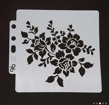 🇬🇧 Floral stencil reusable. Painting, card making crafts scrap-booking Cakes