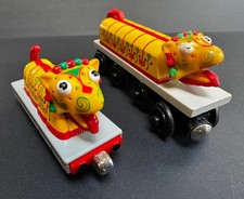 2x Chinese Dragon Cars Thomas Wooden Railway Learning Curve