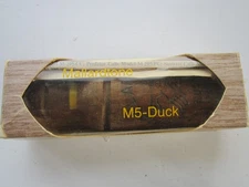 Vintage MALLARDTONE 4 7/8" wooden DUCK CALL with yellow wedge in box w Paper NOS