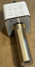 Sing-Along Pro Wireless Bluetooth Karaoke Microphone Gold   Works w/ USB