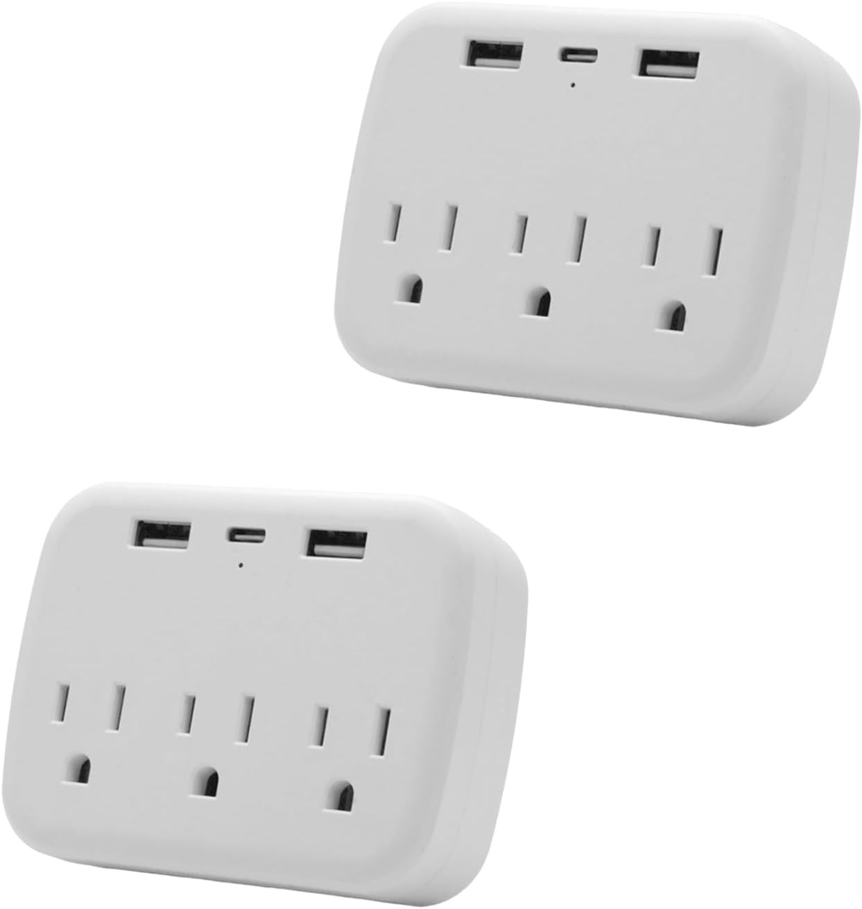 2 Pack Multi Plug Outlet Splitter with Usb,Surge Protector Outlet Extender wi...