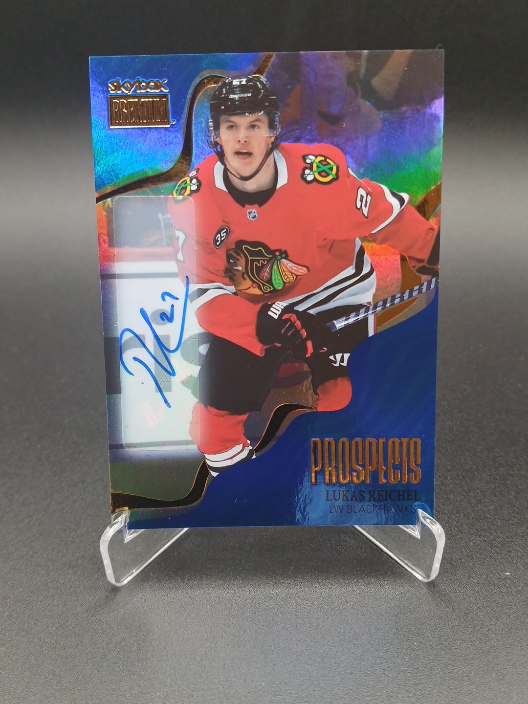 Lukas Reichel Chicago Blackhawks Skybox NHL Prospects Autographed Card