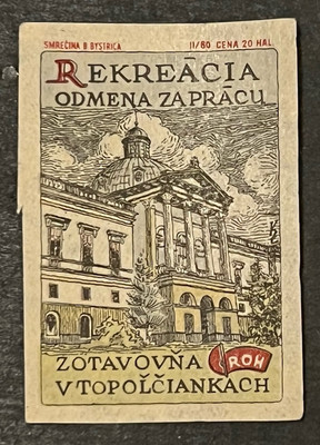 Travelstamps: Slovakia Matchbox Label - Recovery Center, Slovakia Advertisement 