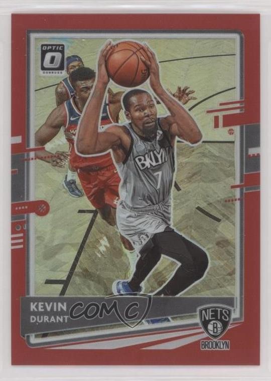 2020-21 Panini Donruss Optic Red Prizm 74/99 Kevin Durant #136 w6g