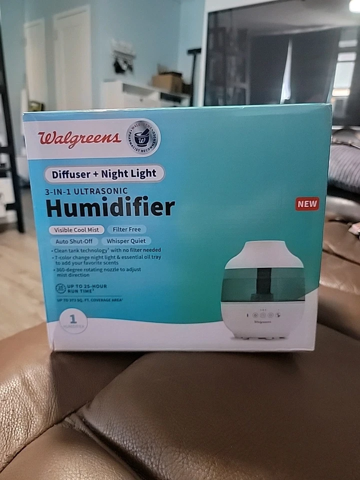 Walgreens 3-in-1 Ultrasonic Humidifier Night Light Diffuser - Image 2 of 4