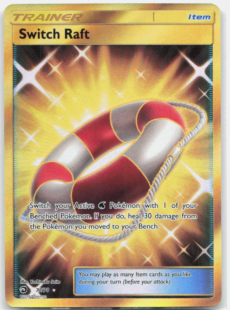 Switch Raft 77/70 Secret Rare Dragon Majesty Pokemon Near Mint