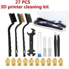3D Printer Nozzle Cleaning Tool Kit Nozzles Wrench Brushes Cleaning Needle w/Box