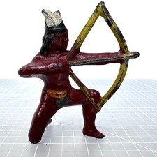 Vintage Barclay Native American Indian Warrior with Bow  Arrow Toy Figures B98