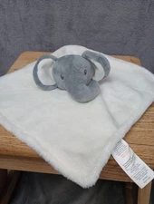DTU Inc Gray Elephant Baby Lovey White Blanket Crib Security Toy 2023 Stain