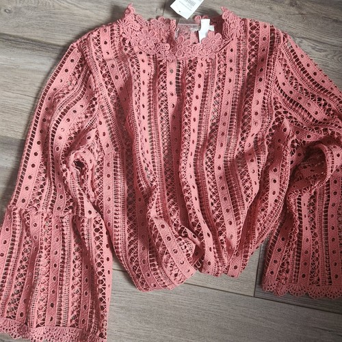 Cato est 1946 Damenbluse M rosa Spitze 3/4 Glockenärmel - Bild 6 von 10