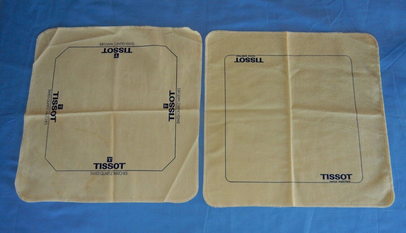 2 Tissot Swiss Watches Polishing Cloth 14 x 14 Inches