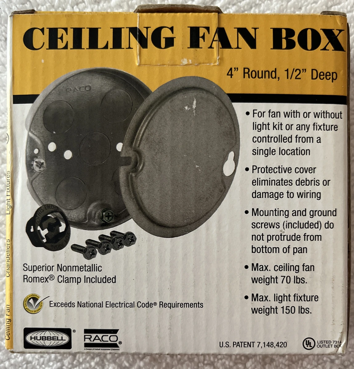 Grounding Ceiling Fan Metal Box Shelly Lighting