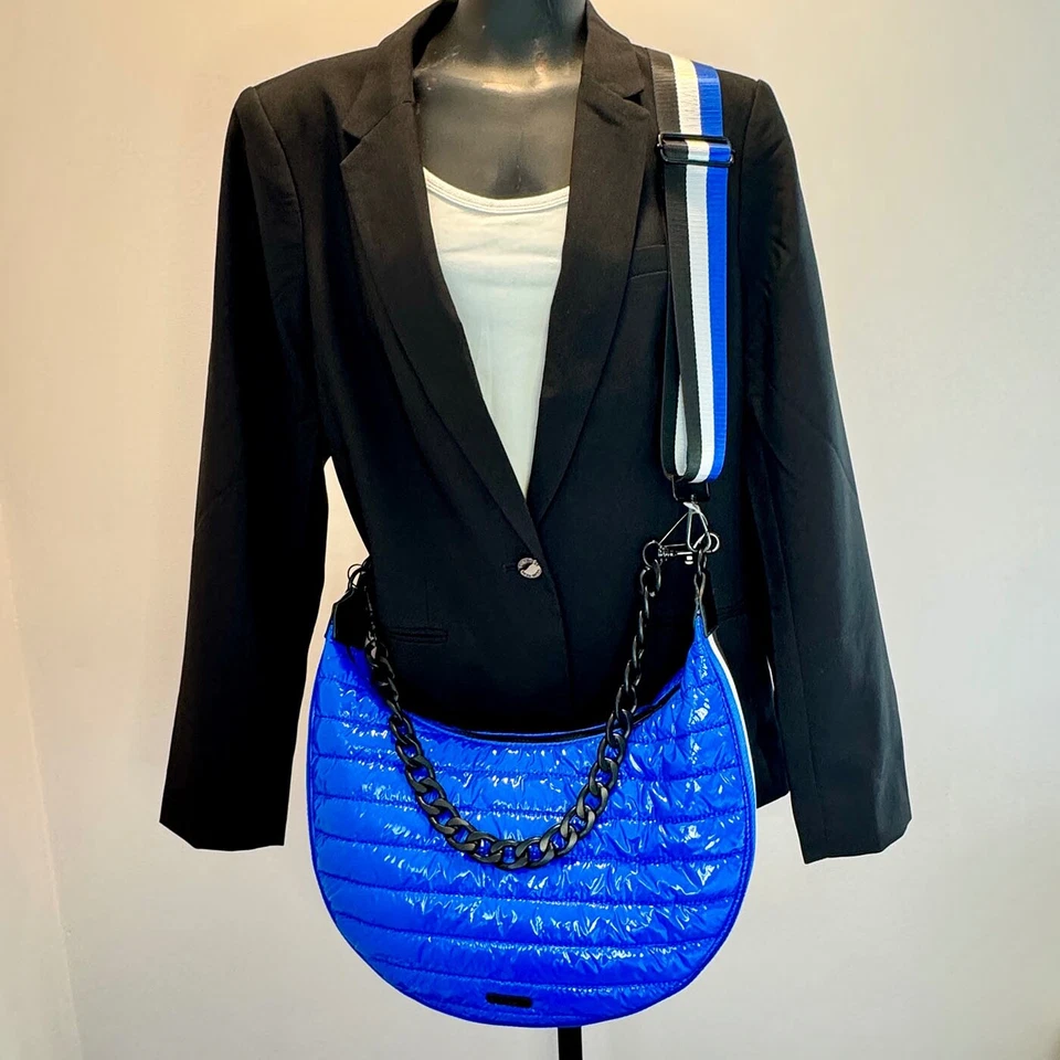 Bolsa de mão BCBGeneration ombro tiracolo azul buffer 2 em 1 Hobo nova com etiquetas - Imagem 2 de 4