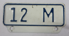 Vtg 50s Kansas License Plate Topper 12m Farm Truck Auto Sign Tag Gmc Ford 12 M