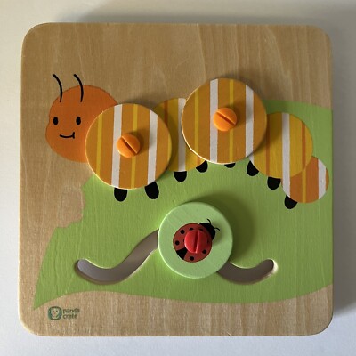 KiwiCo Panda Crate Wooden Baby Toddler Montessori Toy Shapes Colors Development