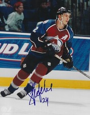 Signed  8x10 SYLVAIN LEFEBVRE Colorado Avalanche Autographed Photo - COA