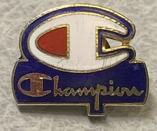 CHAMPION Sports Brand Lapel Pin Collectible Blue Red White Gold [L]