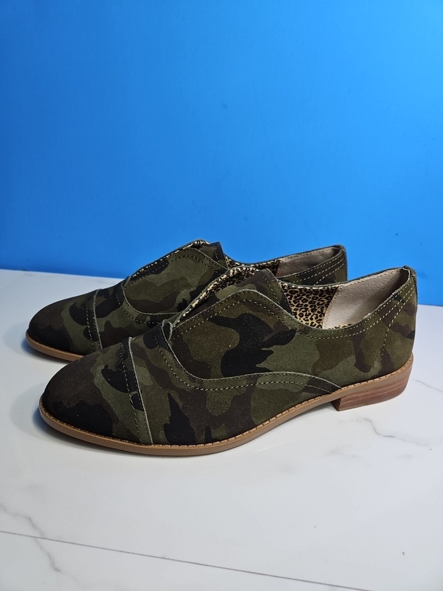 State Leather Camouflage Pattern Flat Slip On Shoes 9M