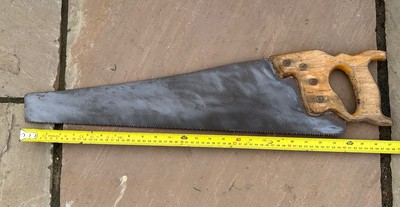 Atemberaubende Vintage 700 mm 2 Fuß Marken Plattensäge 8 TPI schöner Holzgriff