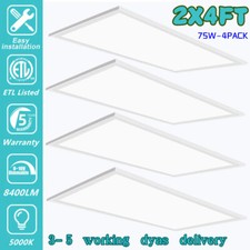 75W LED Panel Light 2x4FT Recessed Edge-Lit Drop Ceiling Troffer LED Flat Light