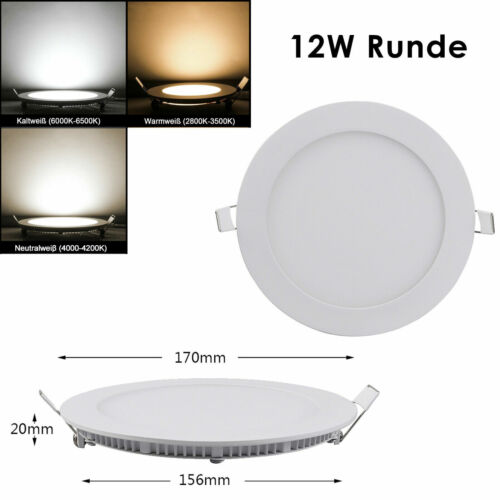 LED Einbaustrahler Einbauleuchten Flach Panel Einbau Bad Decken Spots Set 230V - Bild 16 von 20