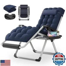 MoNiBloom Zero Gravity Lounge Chair with Cushion, Padded Patio Anti Gravity R