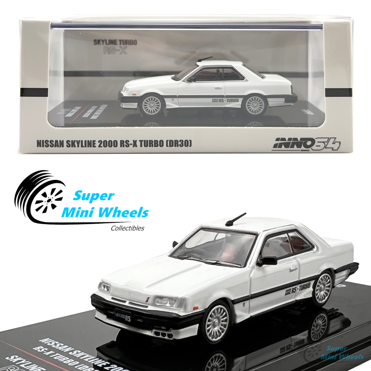 INNO64 1:64 Nissan Skyline 2000 RS-X Turbo DR30 (White) | eBay