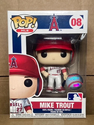 Funko POP MLB Baseball Los Angeles Angels 08 Mike Trout White Damaged Box