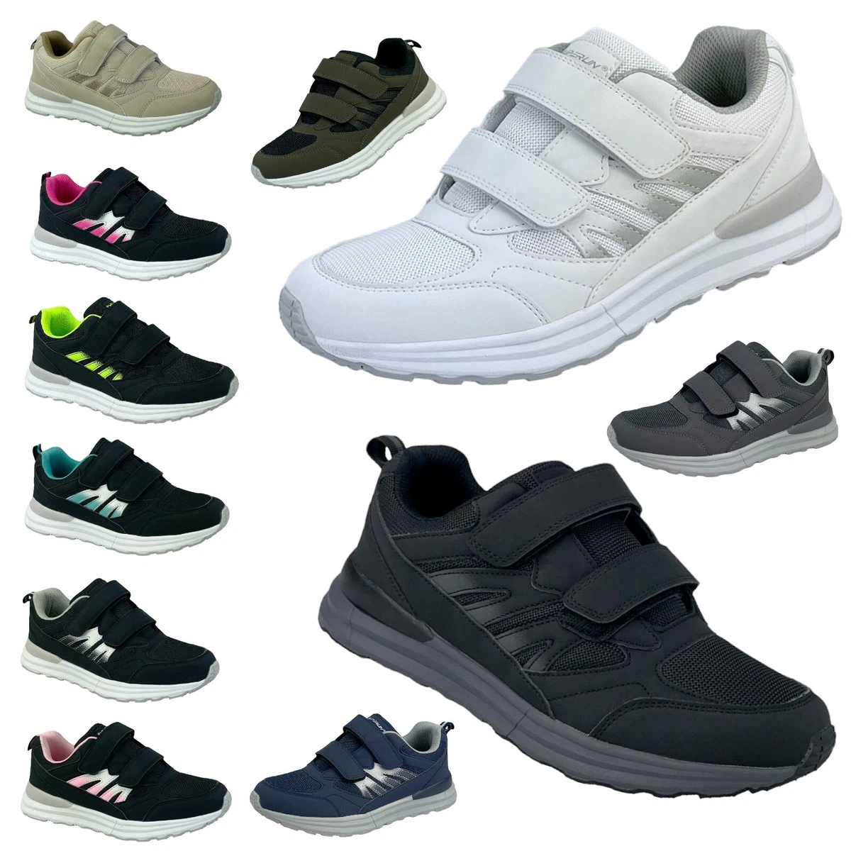 Sportschuhe Turnschuhe Freizeitschuhe Sneaker Damen Herren Klettverschluss 6316 302242798495