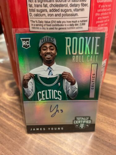 2014-15 Panini Totally Certified Roll Call Mirror 01/25 James Young Rookie Auto  - Foto 1 di 2