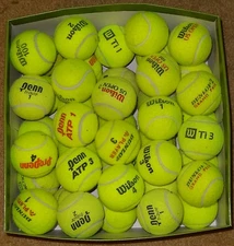 50 Used Tennis Balls mixed brands. Good Condition, Used indoor (tennis club)