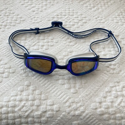 Aqua Sphere Fastlane Red Titanium Mirrored Goggles - Navy Blue/ Red