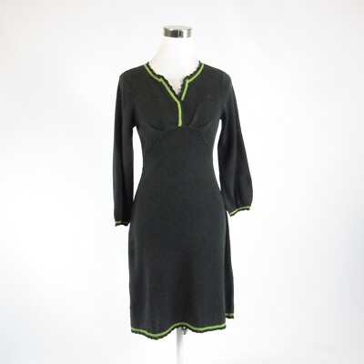 Charcoal gray JESSICA HOWARD stretch 3/4 sleeve A-line dress S