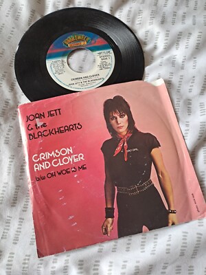 Joan Jett - Crimson & Clover  7'' Vinyl single EX/VG (USA)