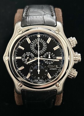 EBEL 1911 BTR Automatic **Perpetual** Chronograph Watch 9288L70 Full Set $30,100