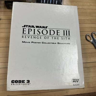 Star Wars Code 3 Movie Poster Collectible Sculpture Revenge of the Sith NIB NEW