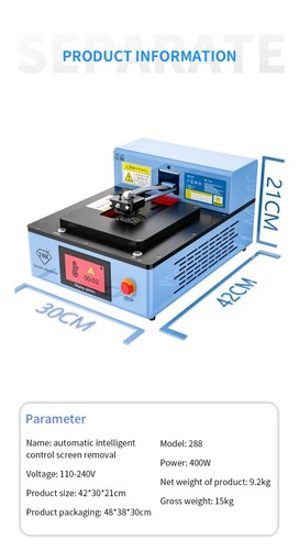 TBK-288 Automatic Intelligent LCD Heating Separator Screen Repair Automation - Imagen 6 de 8