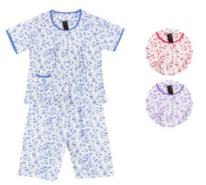 Homgro Women’s Capri Pajama Set - Short Sleeve Pant Sleepwear, Soft Cotton Blend Two-Piece Patterned Pjs - View #4