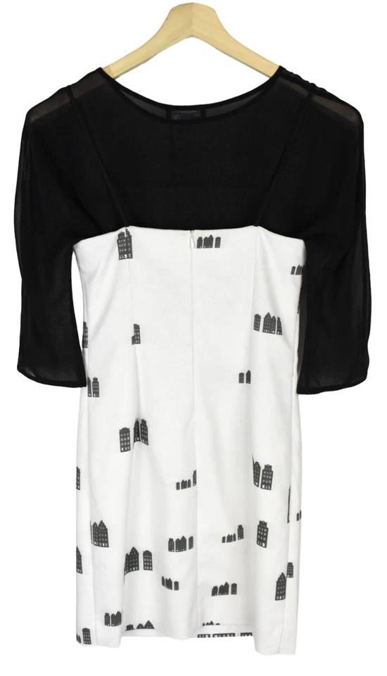Cop Copine Lumiere Kleid Damen (Eu) 36 Mini City Muster Taschen Durchsichtig Top - Bild 2 von 4