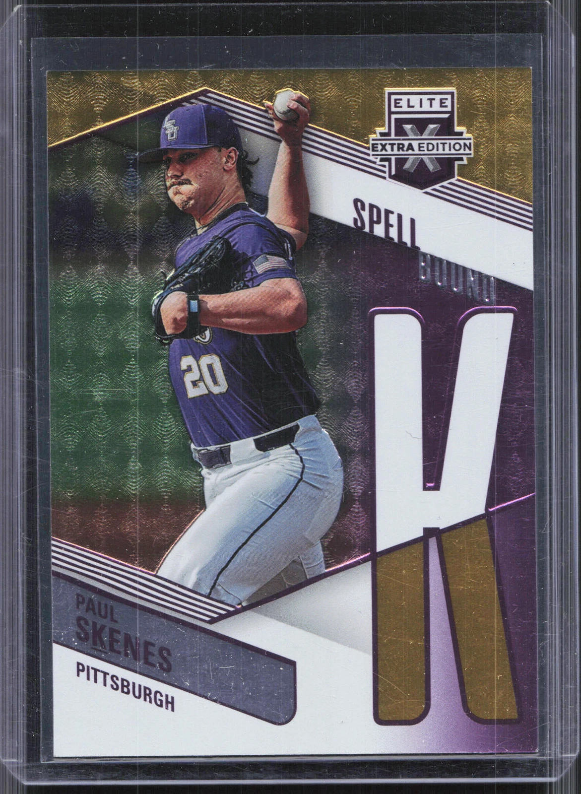 2023 Panini Elite Extra Edition #SP-2 Paul Skenes Spellbound Purple RG70 #/49