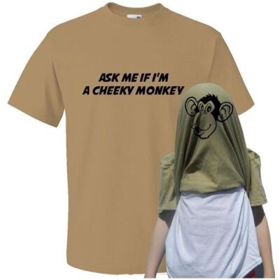 T-Shirt Ask Me if I'm a Cheeky Monkey Kinder Flip - Kinder Tier Geschenk