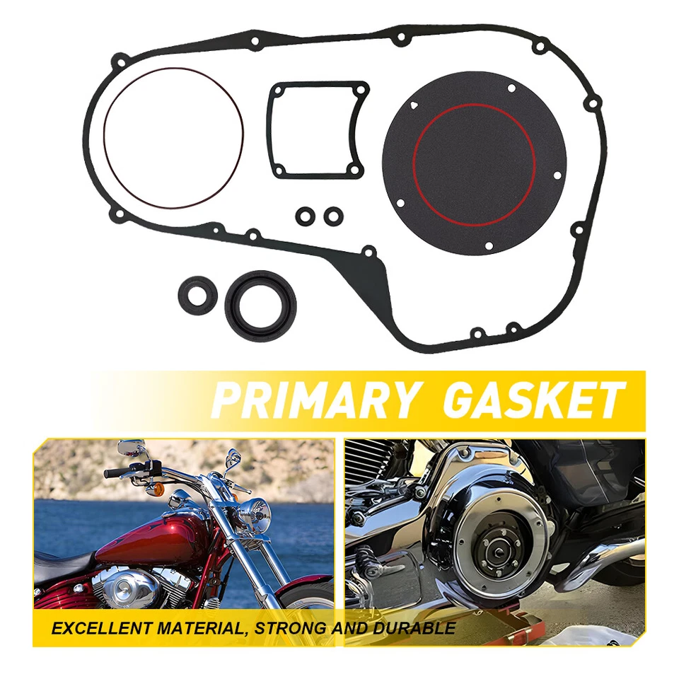 Kit de junta de cubierta primaria de embrague para Harley Electra Glide Road King 1999-2006 Foto 2 de 4