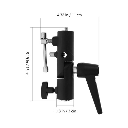 Flash Holder Bracket Umbrella Tripod Stand Mounting Lighting Clamp - Photo 12 sur 12