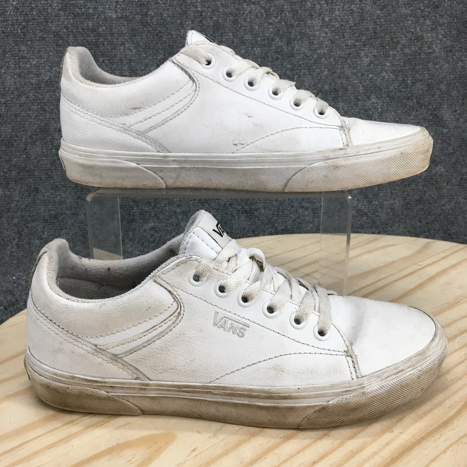 Scarpe Vans donna 8 5 Seldan sneakers bianche tela stringate comode basse 500714