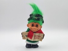 Vintage Russ Christmas Winter Boy Caroler 5" Inch Troll Doll