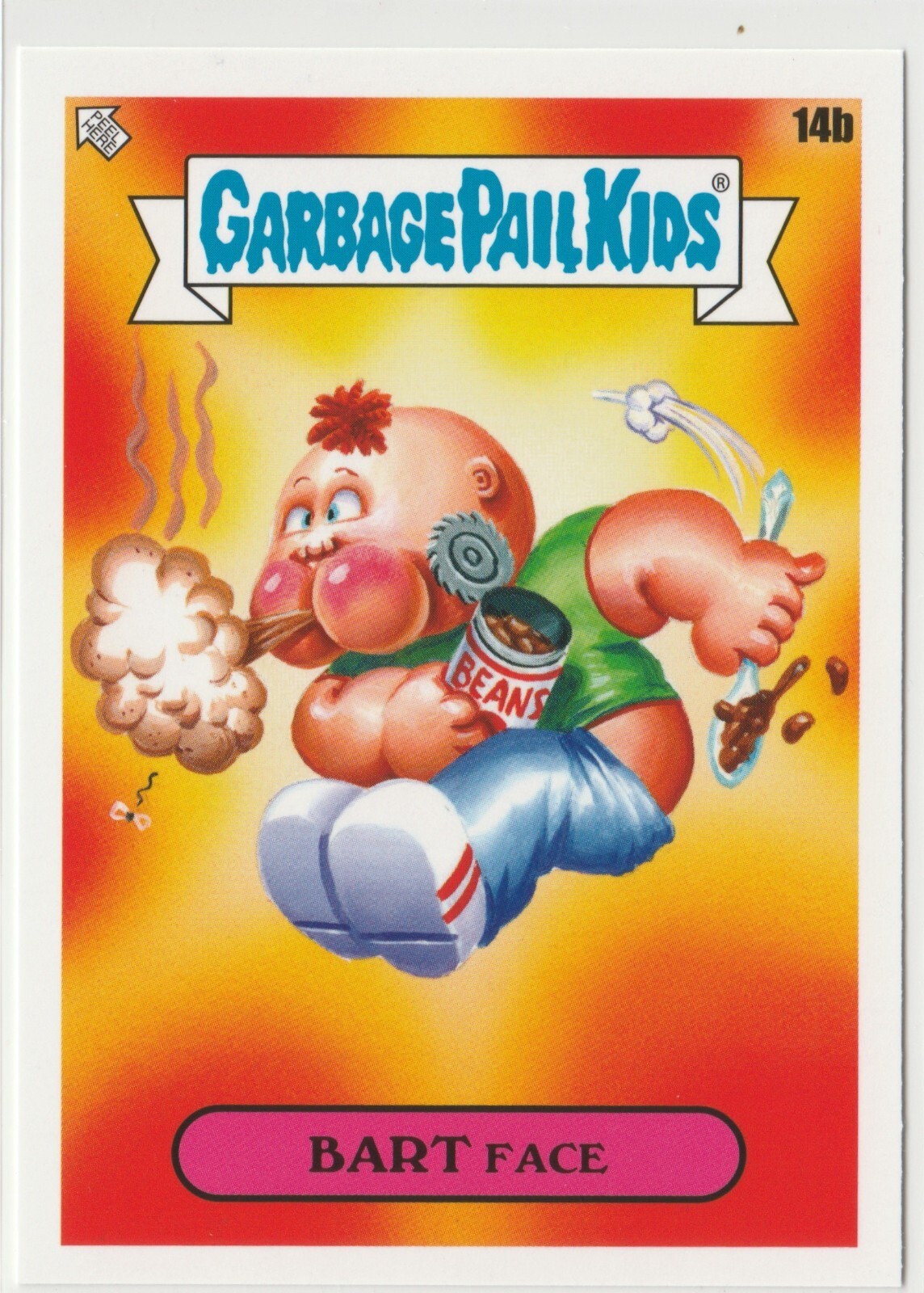 Vintage Bart Face #14b Garbage Pail Kids GPK 2021 Food Fight Trading Card