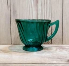 Jeannette Swirl Ultramarine Teal Teacup Replacements Multiples Depression Glass