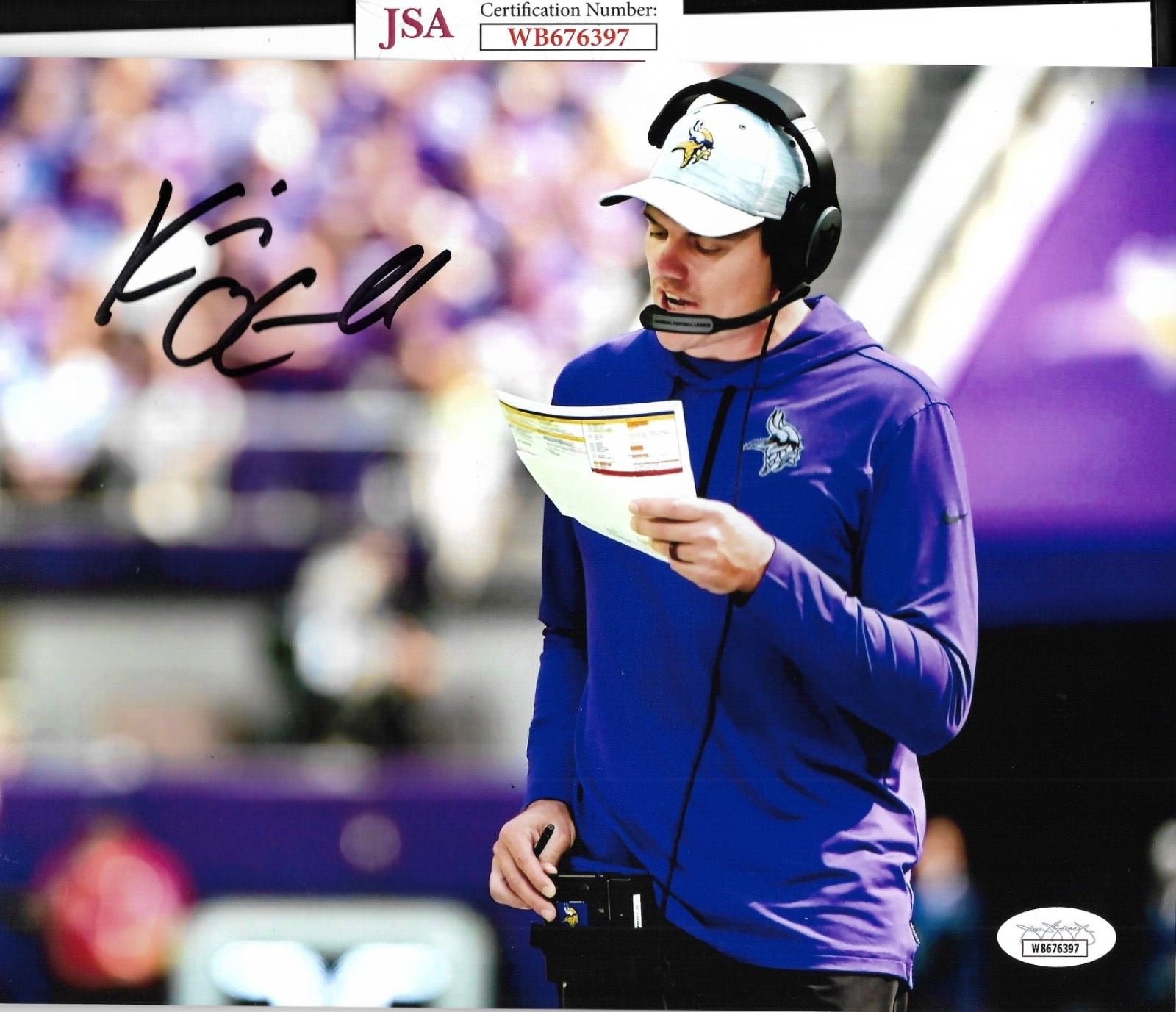 KEVIN OCONNELL Autographed Signed Minnesota Vikings KEVIN O'CONNELL auto 8X10 photo w/ COA JSA PROOF 
