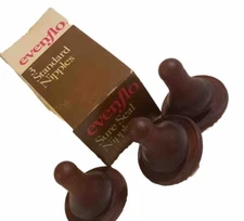 NEW Vintage Evenflo LATEX Baby Nipples Box of 3 RARE COLLECTORS L@@k🤓 FREESHIP